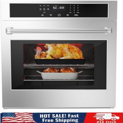 30 Inch Single Wall Oven,4.8 Cu.Ft. Electric Convection Wall Oven,3800W Built-in