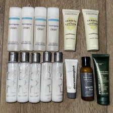 Lot of 14 Travel Toiletries Dermalogica, Crabtree & Evelyn, Peter Thomas Roth