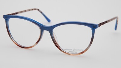 NEW PRODESIGN DENMARK 3652 c.9044 Blue Gradient Demi EYEGLASSES 53-16-140 B40mm