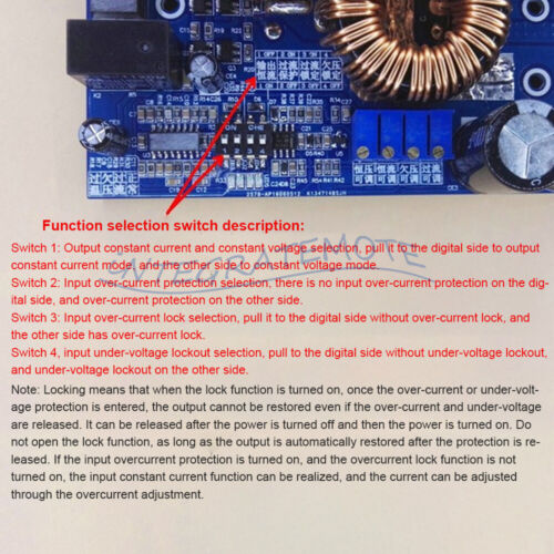 DC Boost Converter Step-up Power Supply Module 1500W 50A 12V-48V to 24V-70V US - Picture 10 of 11