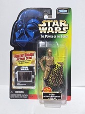 Star Wars Power of The Force C-3PO With Relistic Metalized Body And Cargo Net