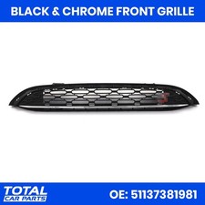 BLACK/CHROME RADIATOR BUMPER GRILLE OE REPAIR FOR MINI CLUBMAN S F54 2014-2019