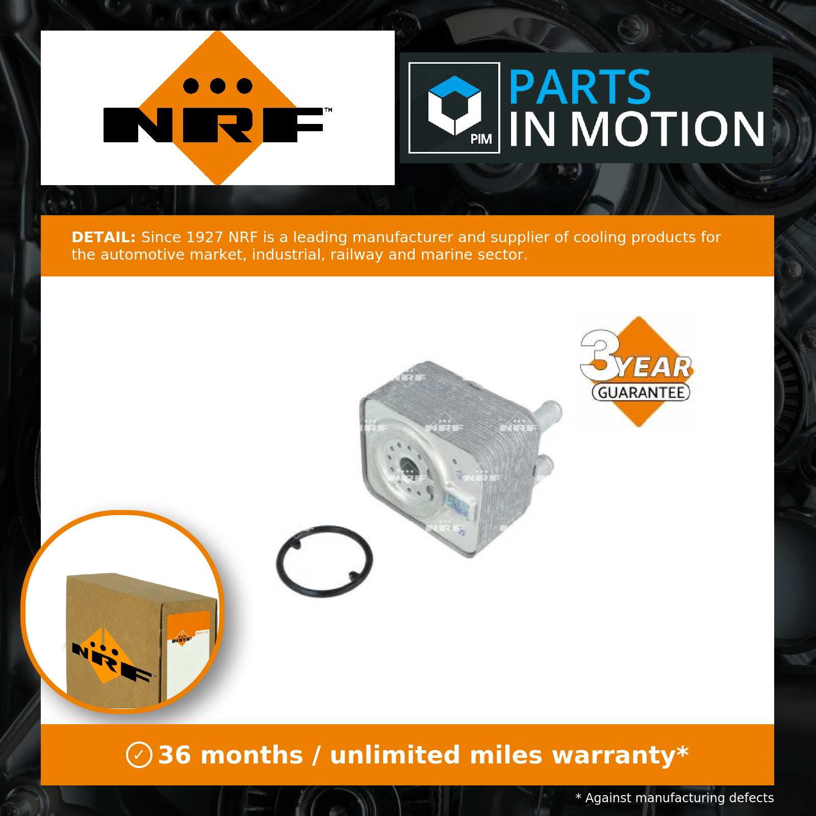 Fits NRF NRF 31168 Oil Cooler, engine oil 31168 Oil cooler (with easy fit elem - Image 18
