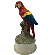 Vintage Artmark Musical Parrot Ceramic Figurine Hawaiian Tropical Tiki