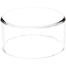 Plymor Clear Acrylic Round Cylinder Display Riser, 2" H x 4" D