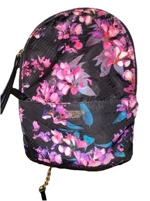 Victoria\'s Secret Black and Purple Floral Backpack NWT, FIRM ON PRICE Victoria main image 4