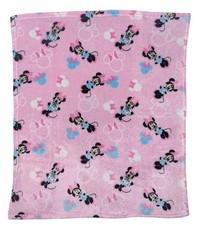 Official Disney Baby Pink Minnie Mouse Soft Plush Blanket 34  x29  