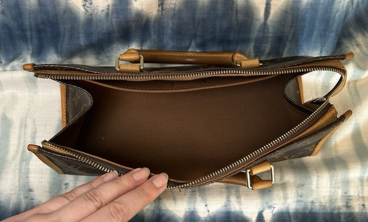 LOUIS VUITTON Purse Popincourt Monogram Hand Bag Brown LV Logo