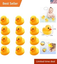 Delightful 12 Pcs Squeaky Yellow Duck Bath Toys for Happy Toddler Bath Times