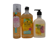3 Pack Bath  Body Works Lemon Pomegranate Cream MIST GEL LOTION