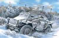 Sd.Kfz.261, Deutsches Funkkommunikationsfahrzeug 1:72 Plastikmodellbausatz Icm