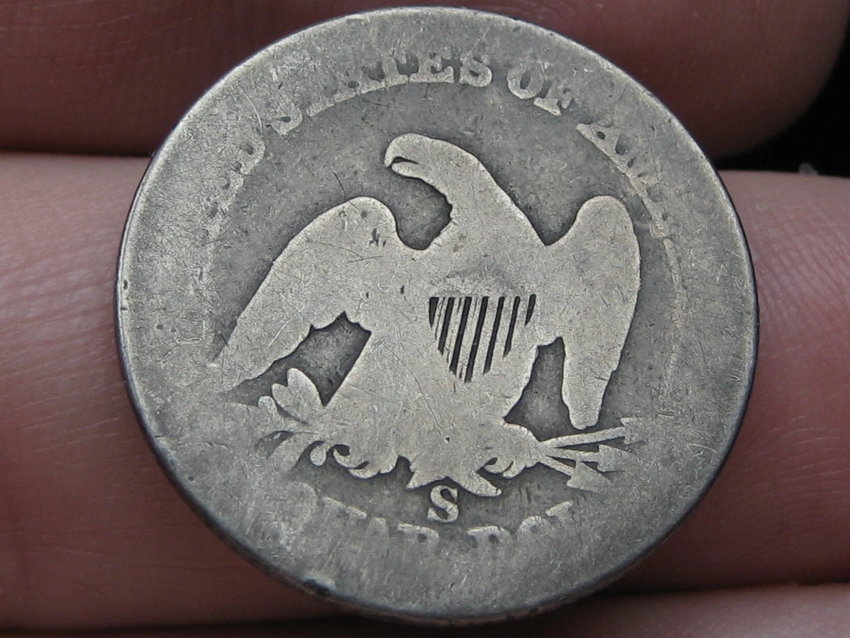 うさうささん専用。 San Francisco 1859 Year Seated Liberty US Quarters (1838-1891) for