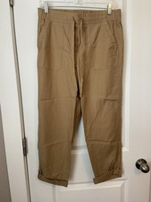 NWT Women's Talbots Pants: Cropped/Cuffed/Tan/Cotton blend/pockets Size 6