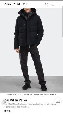 Canada Goose Macmillan Parka Mens Black Size Large