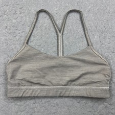 Lululemon Flow Y Bra Women's 8 B/C Cup Gray Nulu Light Support Sports W2BZVS