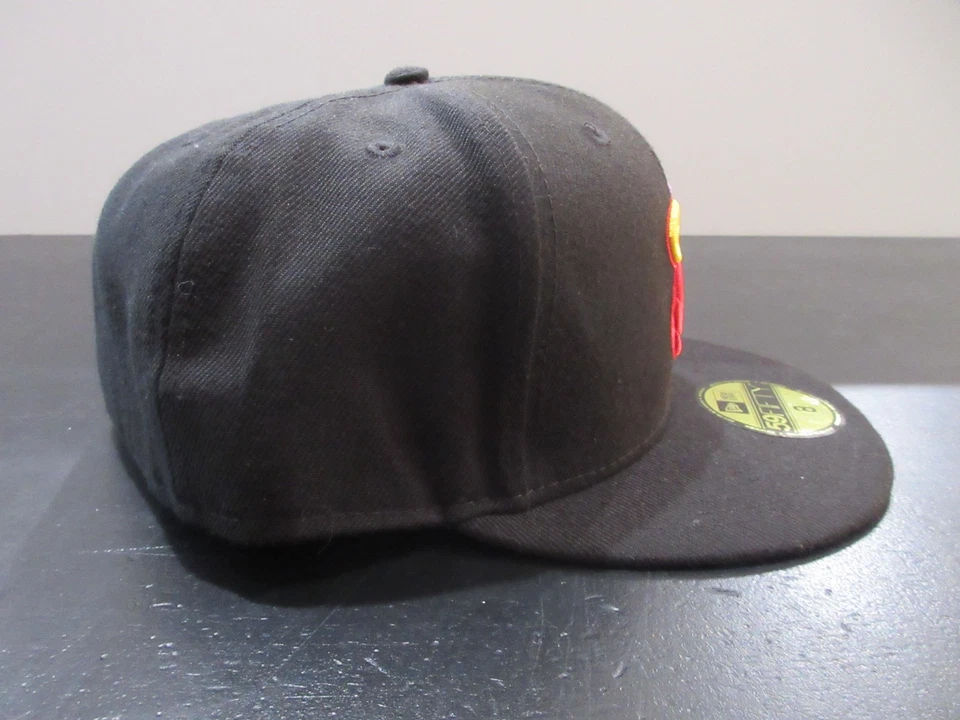 Miami Heat Hat Cap Fitted Mens 8 Black Red NBA Basketball Logo New Era - Image 4 of 4