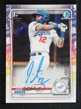 2020 Bowman Chrome Prospects Refractor 140/499 Jacob Amaya #CPA-JA Auto 0p45