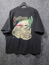 Vintage 90s Harley Davidson Motorcycle SideWinder Snake Pocket Tee XL Fun Wear