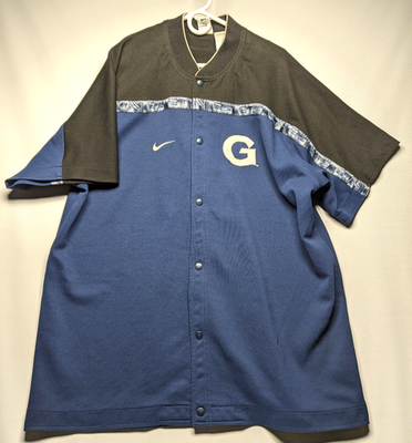 #ad Nike 90s Team Sports Georgetown Hoyas Warm Up Snap Shooting Jersey Size XXL $48.83