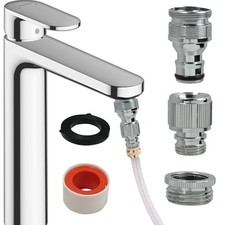Kitchen Sink Faucet Quick Adapter, Faucet to Garden Hose Adapter Brass Chrome