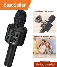 Bluetooth Karaoke Microphone with Volume Control - Perfect for Fun Gatherings