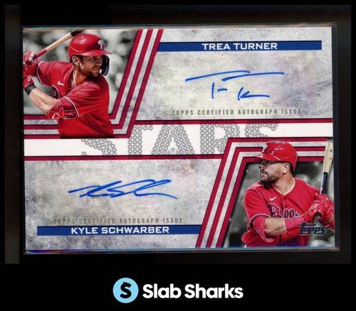 2023 TOPPS UPDATE TREA TURNER / KYLE SCHWARBER BASEBALL STARS DUAL AUTO /10