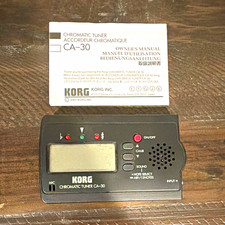 Korg CA-30 Chromatic Tuner Black LCD Display Built-In Mic Input Jack Speaker