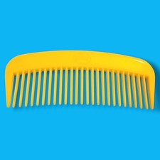Vintage Goody 5" Yellow Super Comb Unbreakable Pocket Plastic Wide Tooth 80s 90s