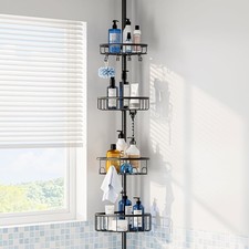 Corner Shower Caddy Tension Pole: Stainless Steel Rustproof
