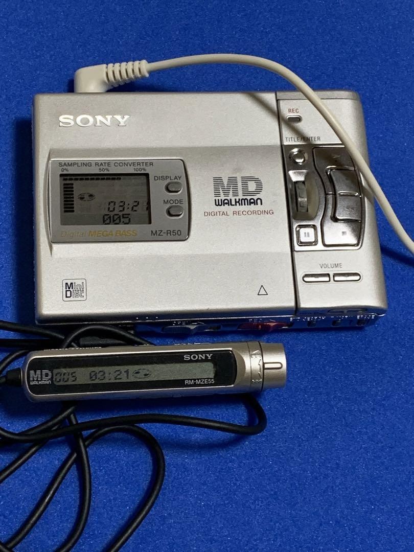 SONY MZ-R50 ミニディスクレコーダー　MDウォークマン　WALKMAN Sony MZ-R50 Silver Portable MD Player MD Recorder Walkman