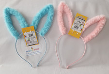 Easter Hairband Bunny Ears Blue Pink Headband fluffy fancy head dress party