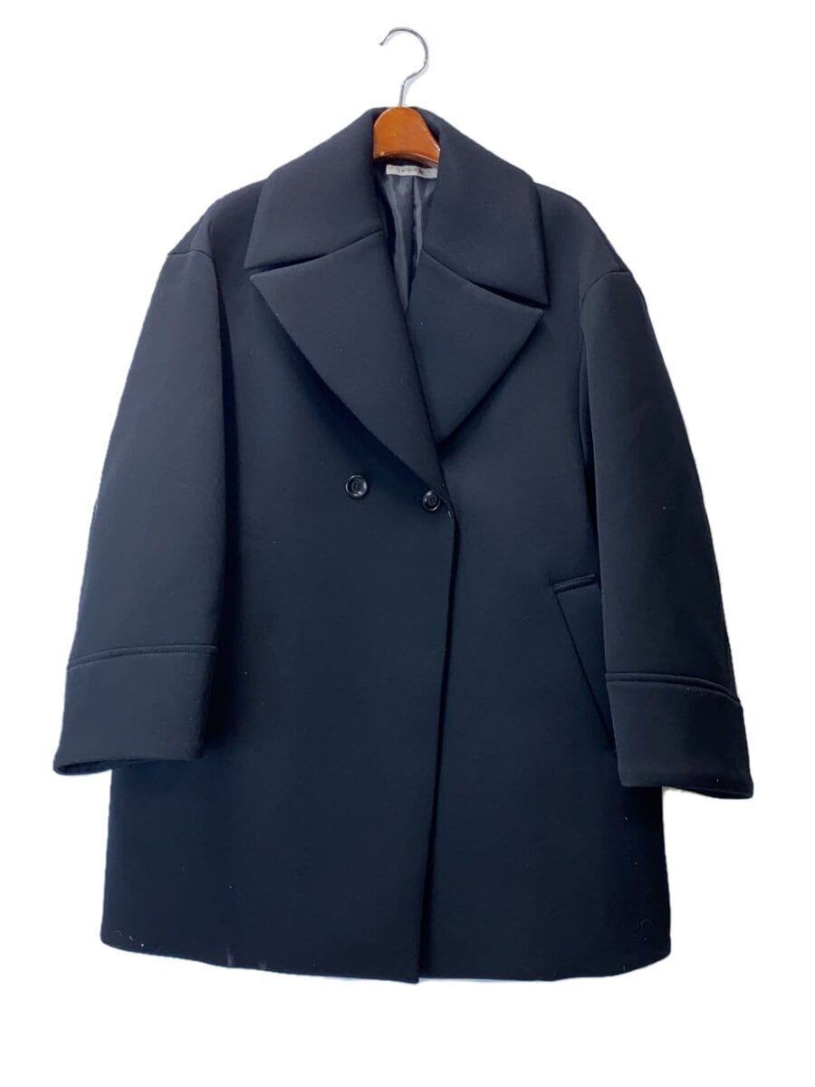 ALTRA Rouge vif altro mezzo cappotto leggero incollaggio 24AW 36 poliestere nero tinta unita