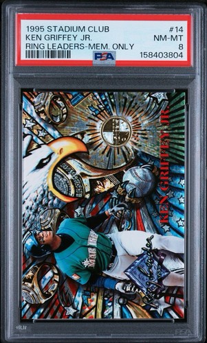 1995 STADIUM CLUB KEN GRIFFEY JR RING LEADERS MEMBERS ONLY *GRADED PSA NM-MT 8!