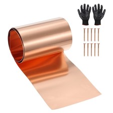 Copper Sheet Roll 3.9" x 7 Ft 28 Gauge 0.3mm Thickness DIY 1 Pack, Copper 