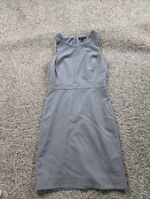 J.Crew Mercantile Dress Womens 0 Gray Sleeveless Sheath Stretch Zip Back