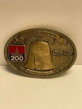 USA 200 Year Celebration Of The Constitution Patriotic Liberty Bell Belt Buckle