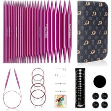 Stricknadeln Set, Austauschbar, Rund, Alumini...