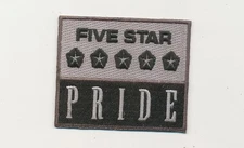 G12 - FIVE STAR PRIDE DODGE CHRYSLER PATCH, Measures 2.5" x 2". Unused
