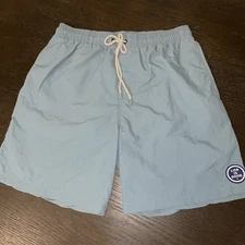 EUC LIFE is GOOD Medium Men's Blue Gray SWIM TRUNKS Medium M