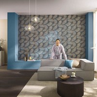 Guido Maria Kretschmer Tapete Abstrakt FäCher Blau Gold Metallic (4,41€/1Qm)