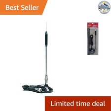 RP-711 24" Magnet Mount Stainless Steel CB Antenna Kit, Black