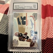 03 SPX Kelley Washington #220 (RC) Autograph-Jersey /1100 PGA Graded Gem Mint 10