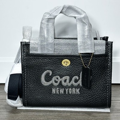 Coach Cargo Tote Bag 20 in Black Leather CAO26 NWT | eBay