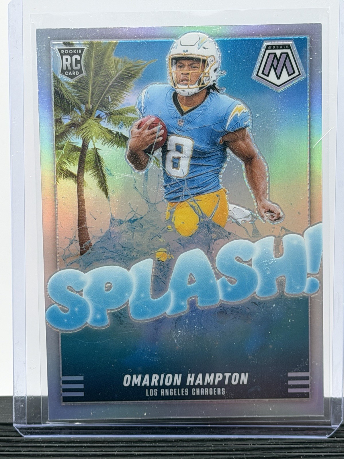 2025 Panini Mosaic - Splash Mosaic Omarion Hampton #20 Silver Prizm (RC)