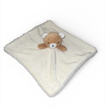 Very Soft Fluffy Teddy Bear Lovey Brown/creme Security Blanket
