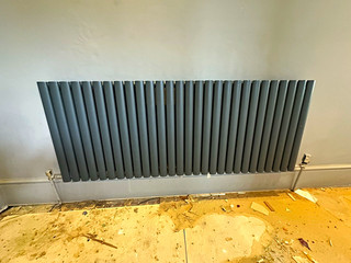 Designer Radiator Horizontal double Panel anthracite 165x 64cm brackets included