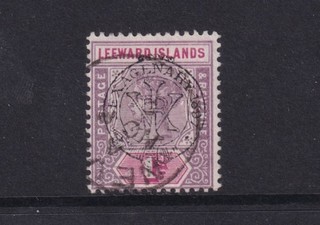 LEEWARD IS. 1897 1d JUBILEE SG10 FINE USED CAT £27