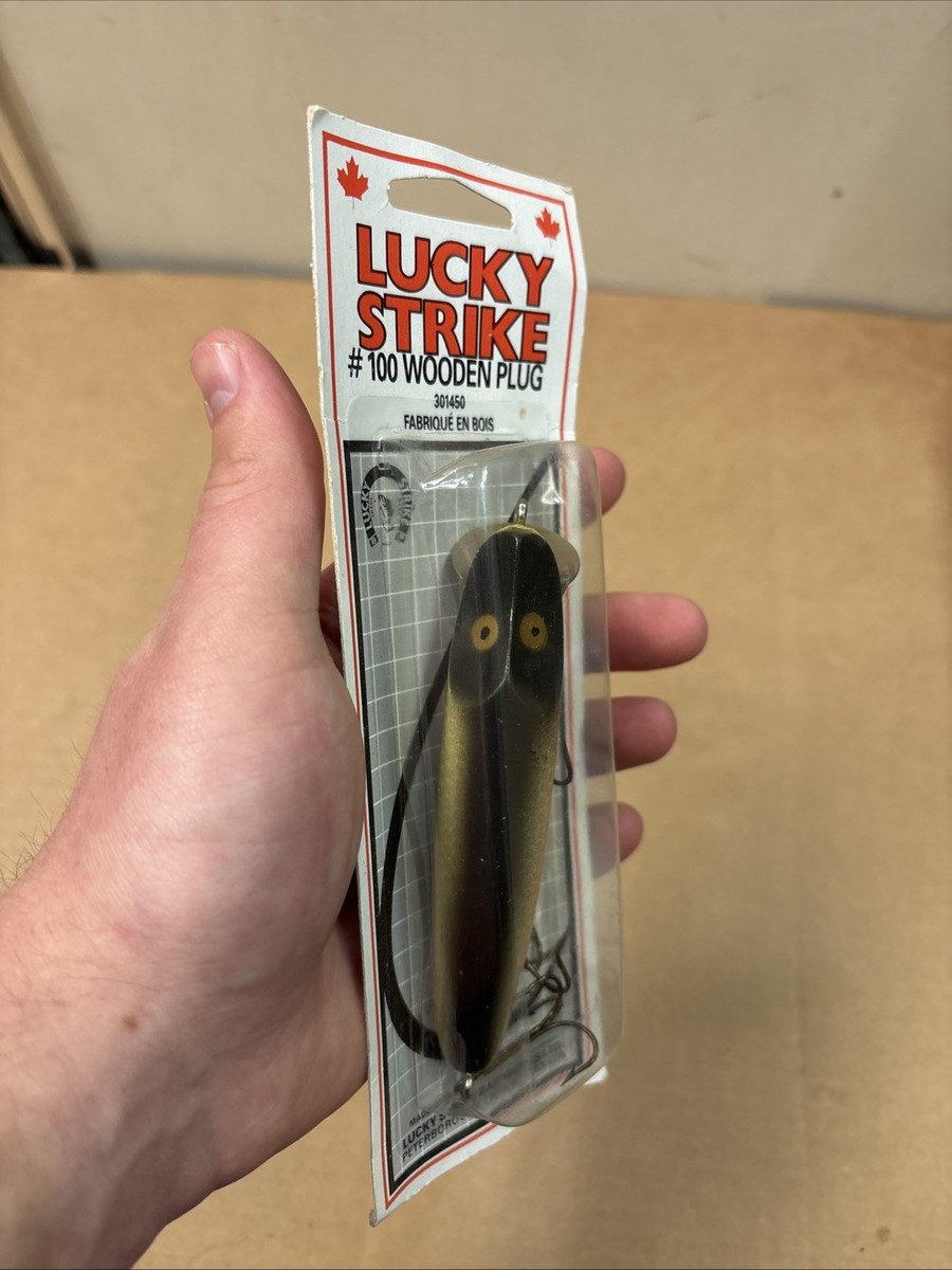 Vintage Lucky Strike Wood Plug Fishing Lure NOS | eBay