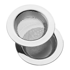 Kitchen Metal Sink Strainer Drain Plug Hole Basin Steel Hair Catcher Filter
