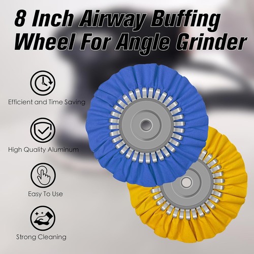 Kit de pulido de aluminio de 9 piezas con rueda de pulido de 8" y compuesto para amoladora angular - Imagen 6 de 9